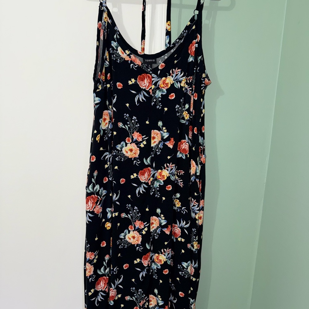Torrid Black Floral Dress